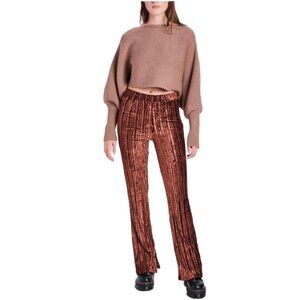 En Saison Alexis Velvet Flared Pull On Pants